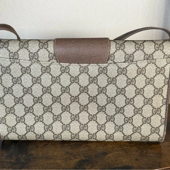 Authentic Vintage Gucci Brown GG Canvas Shoulder Bag Crossbody - Picture 2 of 14
